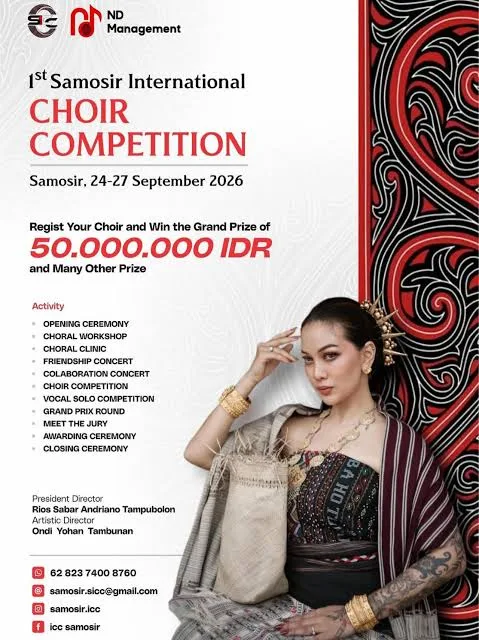 Poster 1st Samosir International Choir Competition (SICC) 2026